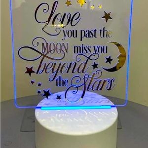 night light with remote control and USB cable